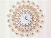 Sunrays Wall Clock with Mirrored Jewels