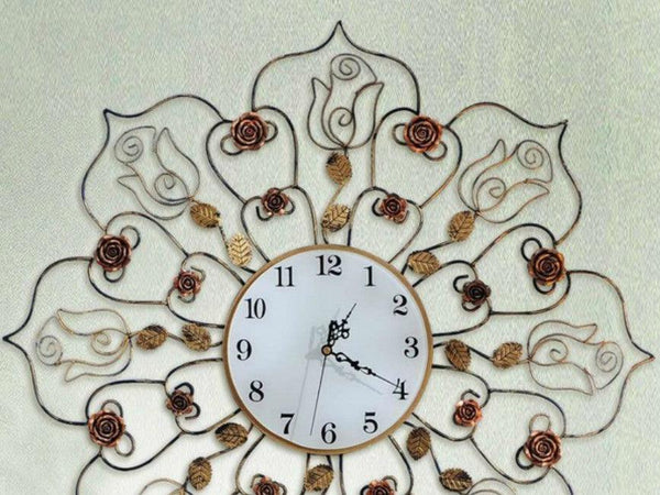 Antique look Metallic Copper Wall Clock