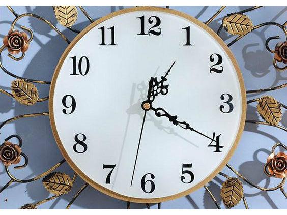Antique look Metallic Copper Wall Clock