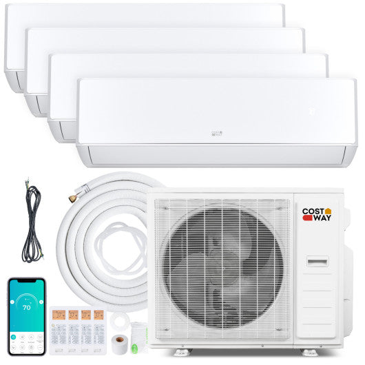 X-Pro 35000 BTU 4 Zone 22.5 SEER2 Mini Split AC with Heat Pump-12K + 12K + 12K + 12K