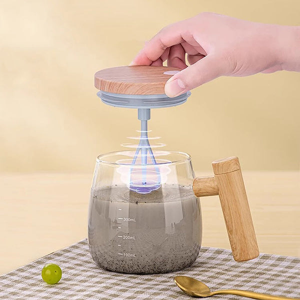 Self Stirring Bamboo Mug