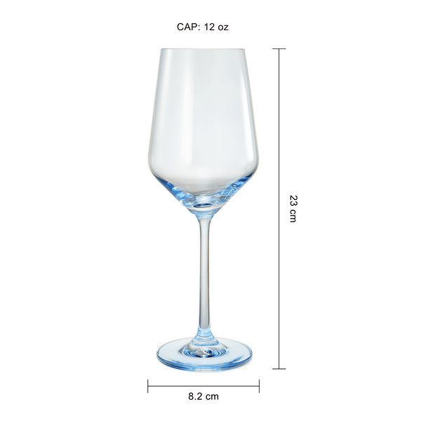 Blue Winter Wine Glasses | Set of 6 | Navy Blue Colors
