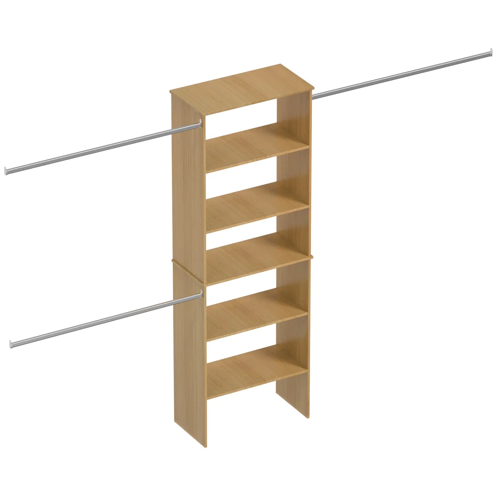 Closet System Starter Kit with Tower and 3 Hang Rods
