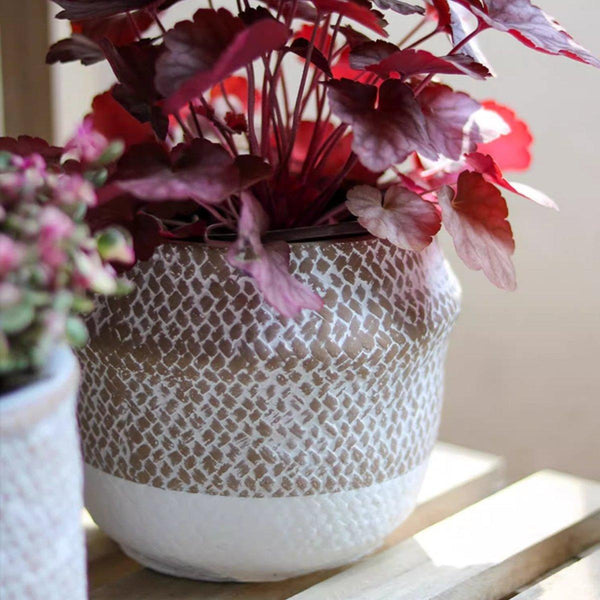 Boho Straw-Look Flower Planter