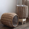 Natural Wicker Floor Planter Basket with Liner