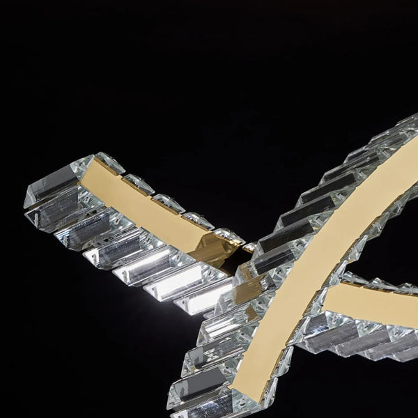 Gold Wave Crystal Chandelier