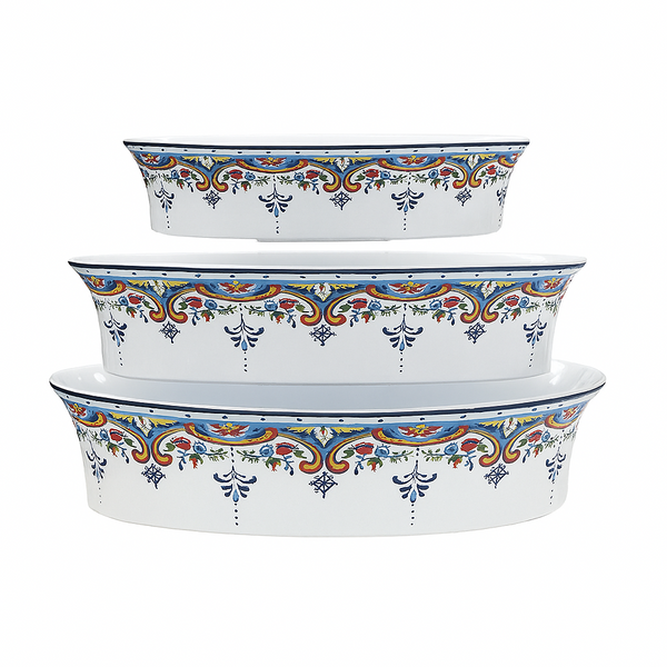 Zanzibar Oven to Table  Stoneware Oval Dishes , Set of 3