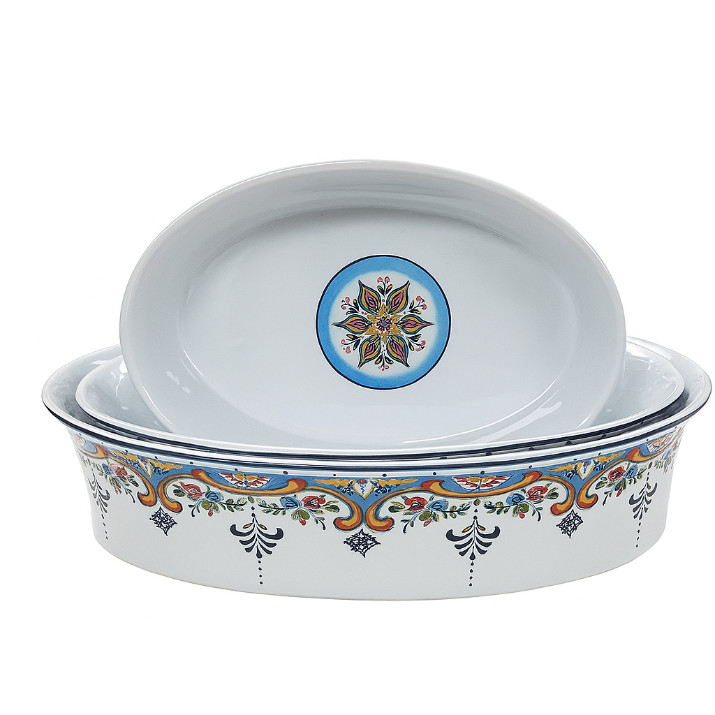 Zanzibar Oven to Table  Stoneware Oval Dishes , Set of 3