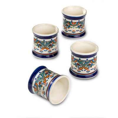 Zanzibar 4 Piece Stoneware Napkin Rings Set