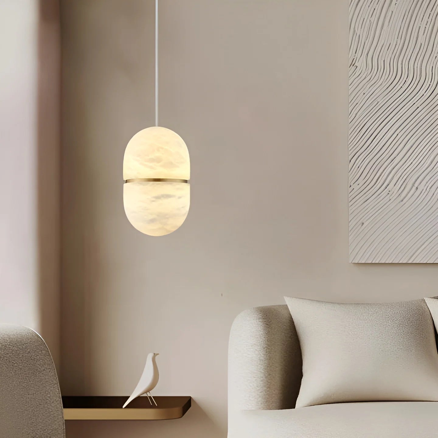 YUM Alabaster Pendant Light
