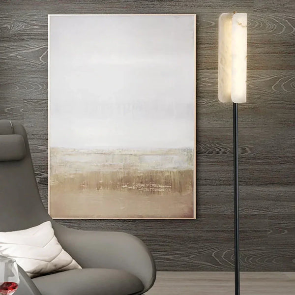 Alabaster Years Black Floor Lamp