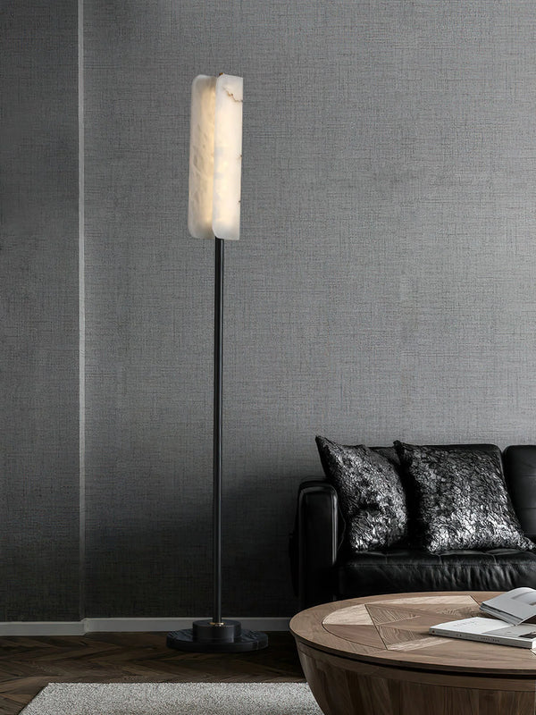 Alabaster Years Black Floor Lamp