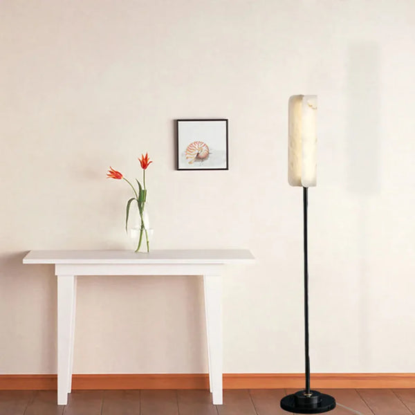 Alabaster Years Black Floor Lamp