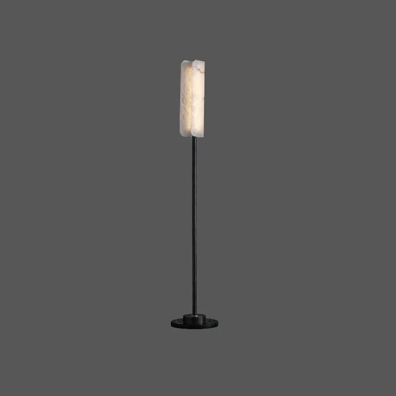 Alabaster Years Black Floor Lamp