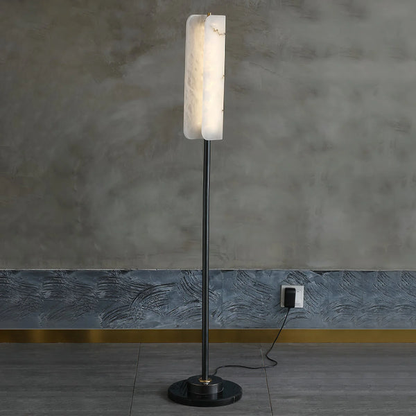 Alabaster Years Black Floor Lamp