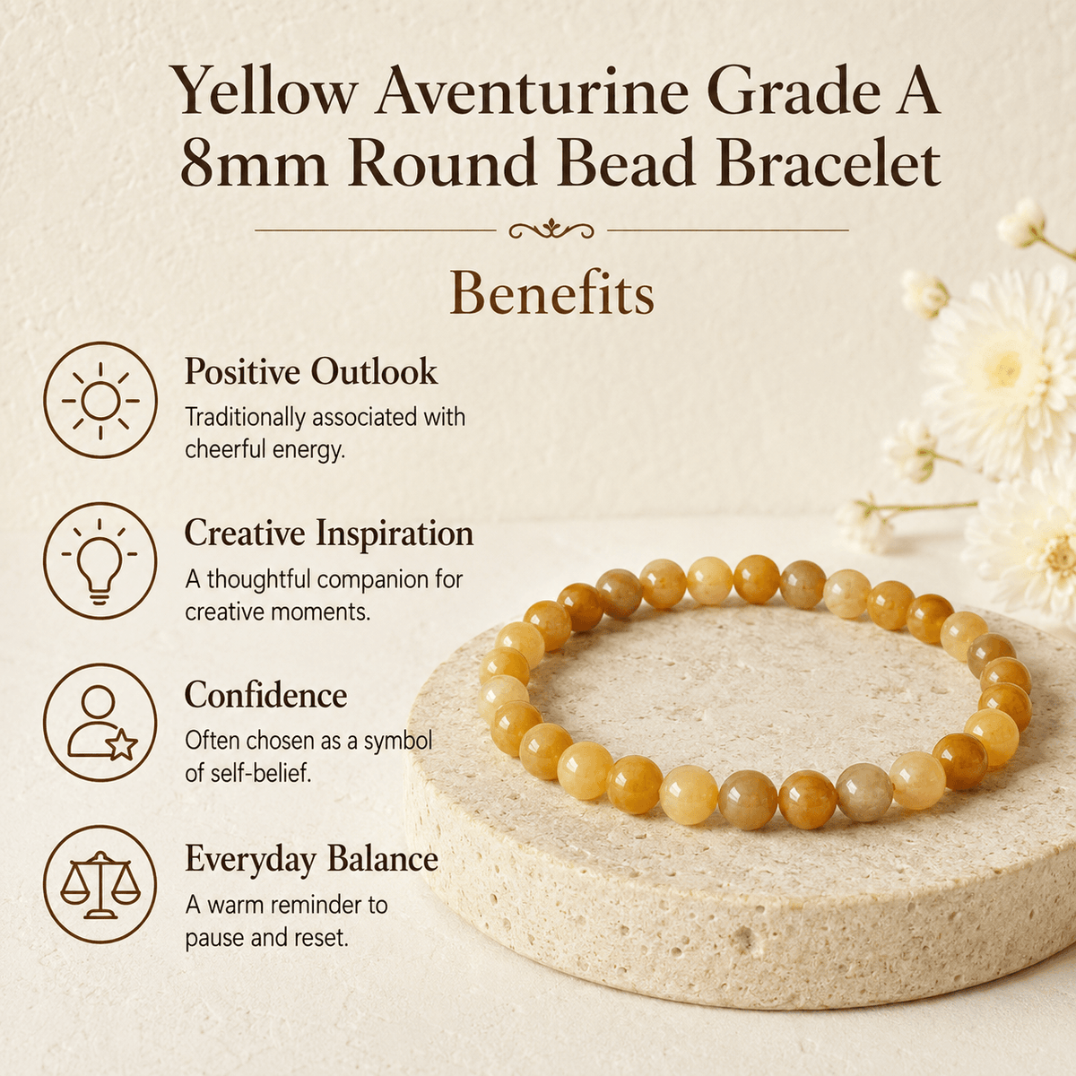 Yellow Aventurine Bracelet (Leadership and Prosperity)
