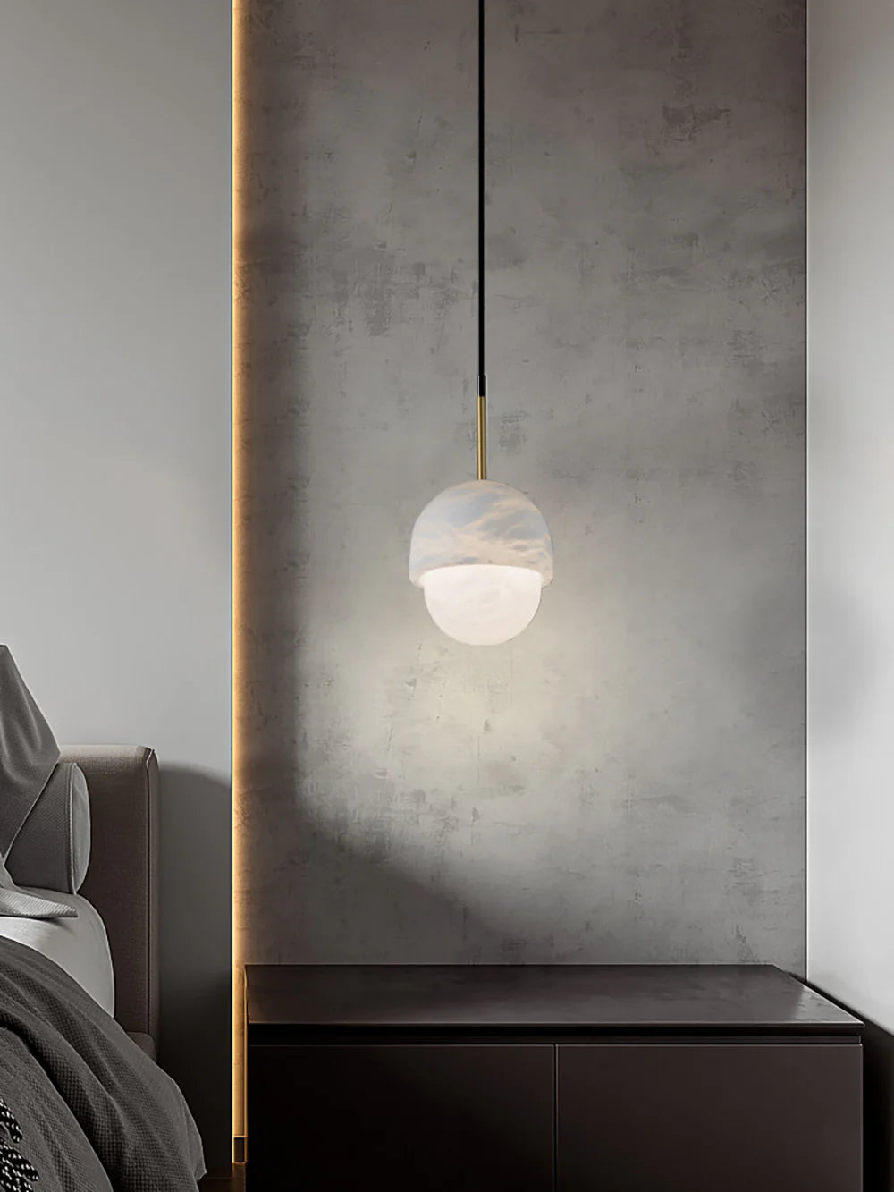 Modern Alabaster Yoko Pendant Lamp