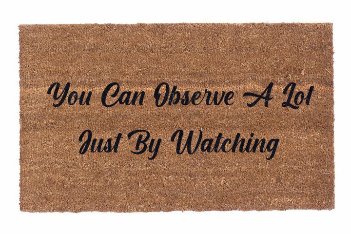You Can Observe A Lot Just By Watching