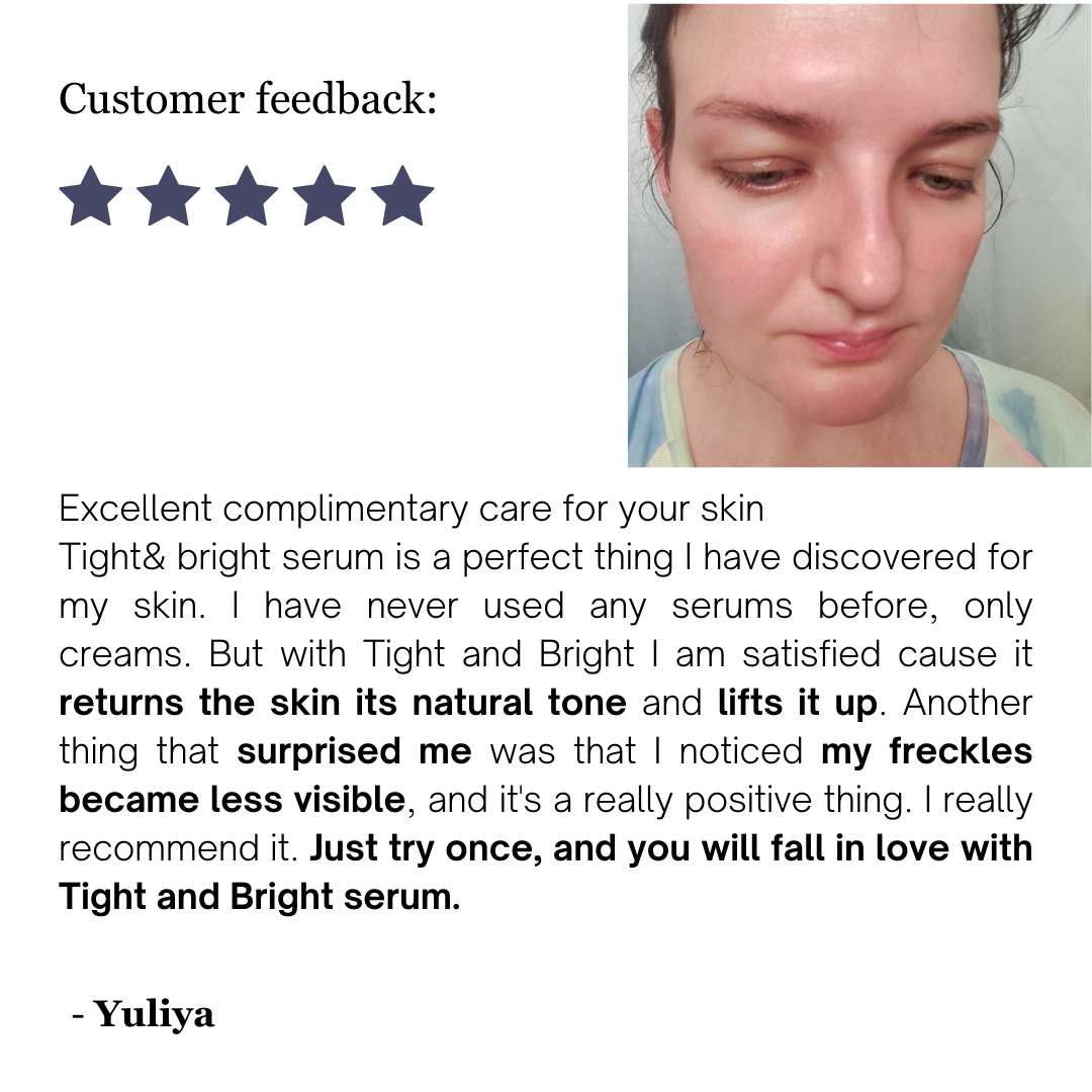 TIGHT AND BRIGHT, an Advanced Gentle Phyto-Retinol and Vitamin C Serum, 12 Innovative Technologies, 55% High-Performance Cosmeceuticals