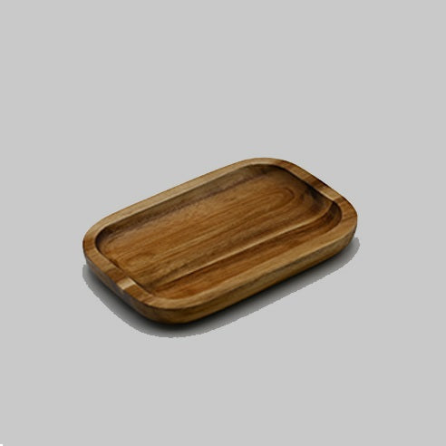 Zavis Green Acacia Wood Serving rectangle Stackable Tray / Dish 6