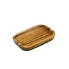 Zavis Green Acacia Wood Serving rectangle Stackable Tray / Dish 6