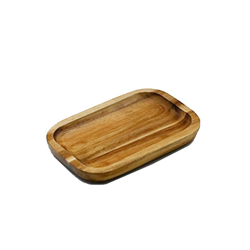 Zavis Green Acacia Wood Serving rectangle Stackable Tray / Dish 6