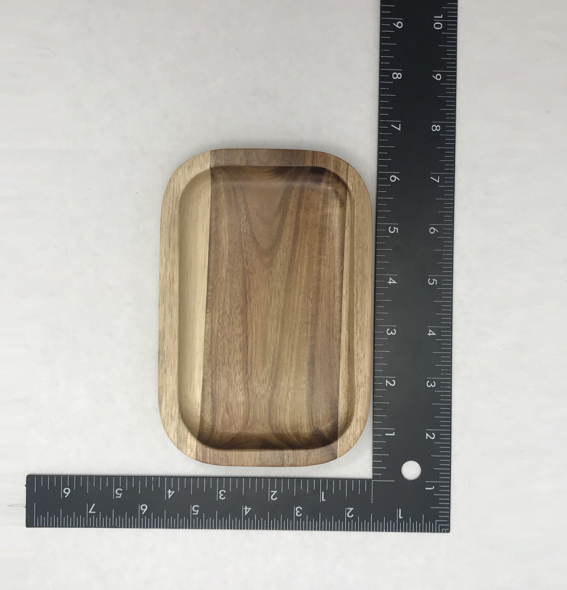 Zavis Green Acacia Wood Serving rectangle Stackable Tray / Dish 6