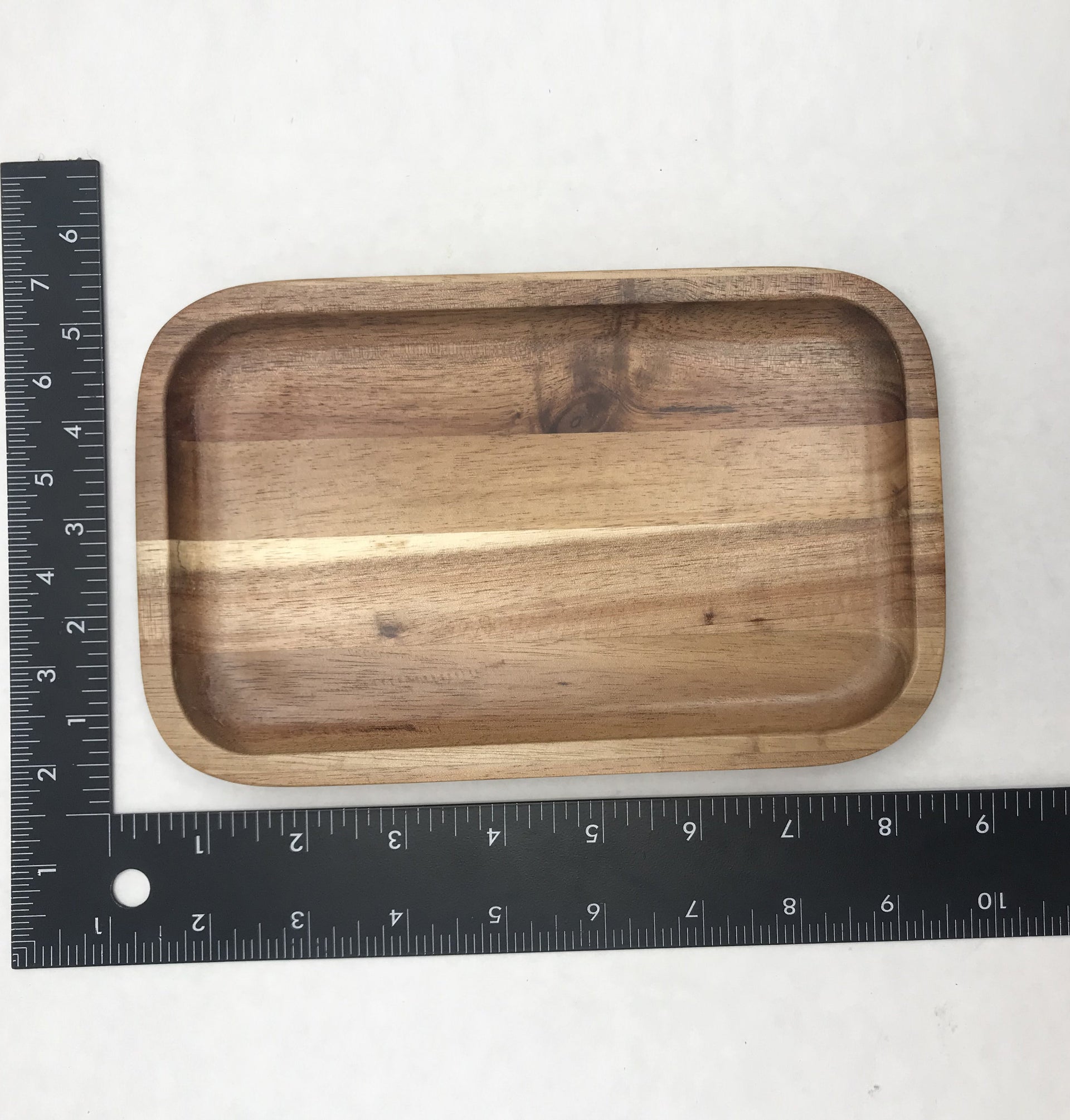Zavis Green Acacia Wood Serving rectangle Stackable Tray / Dish 8
