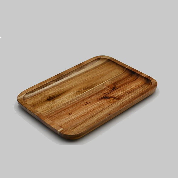 Zavis Green Acacia Wood Serving rectangle StackableTray / Dish 10