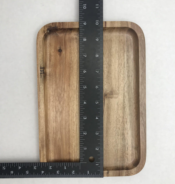 Zavis Green Acacia Wood Serving rectangle StackableTray / Dish 10