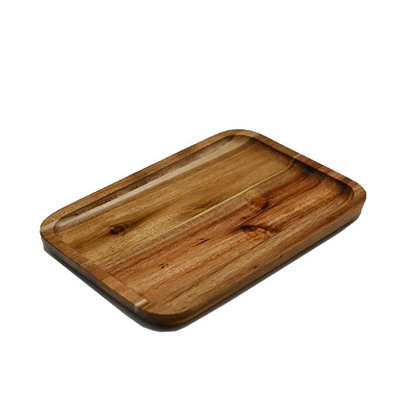 Zavis Green Acacia Wood Serving rectangle StackableTray / Dish 10
