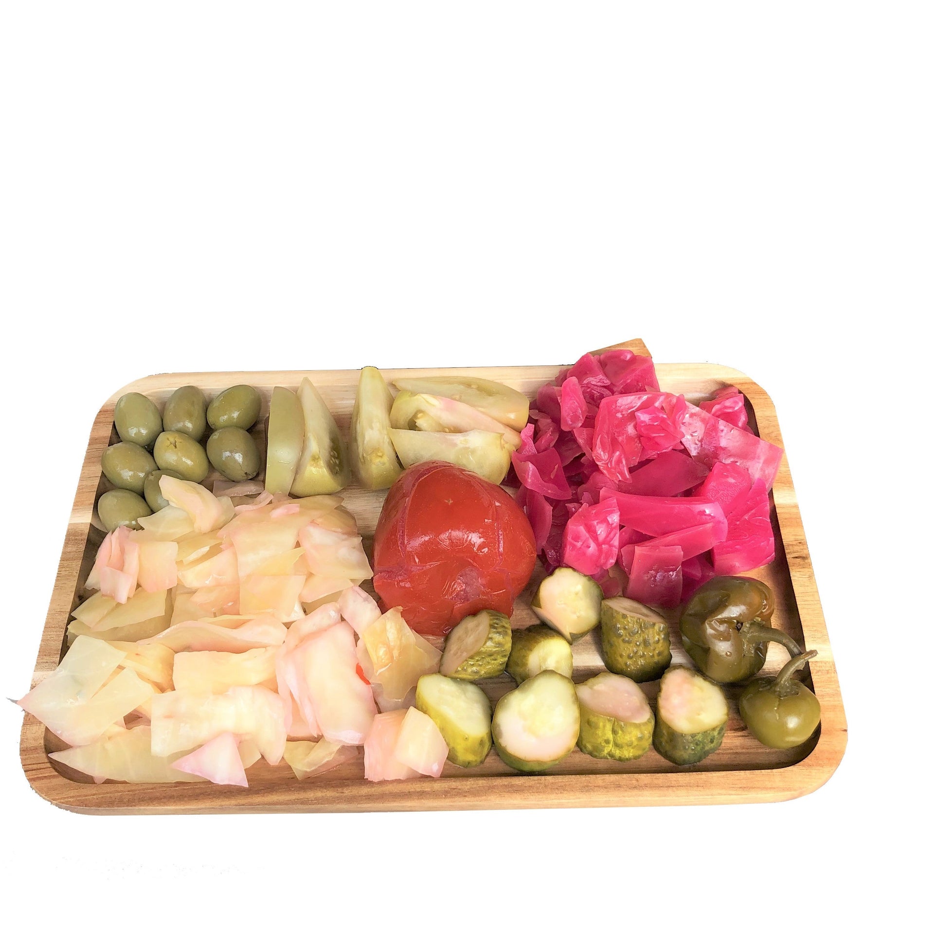 Zavis Green Acacia Wood Serving rectangle Stackable Tray / Dish 12
