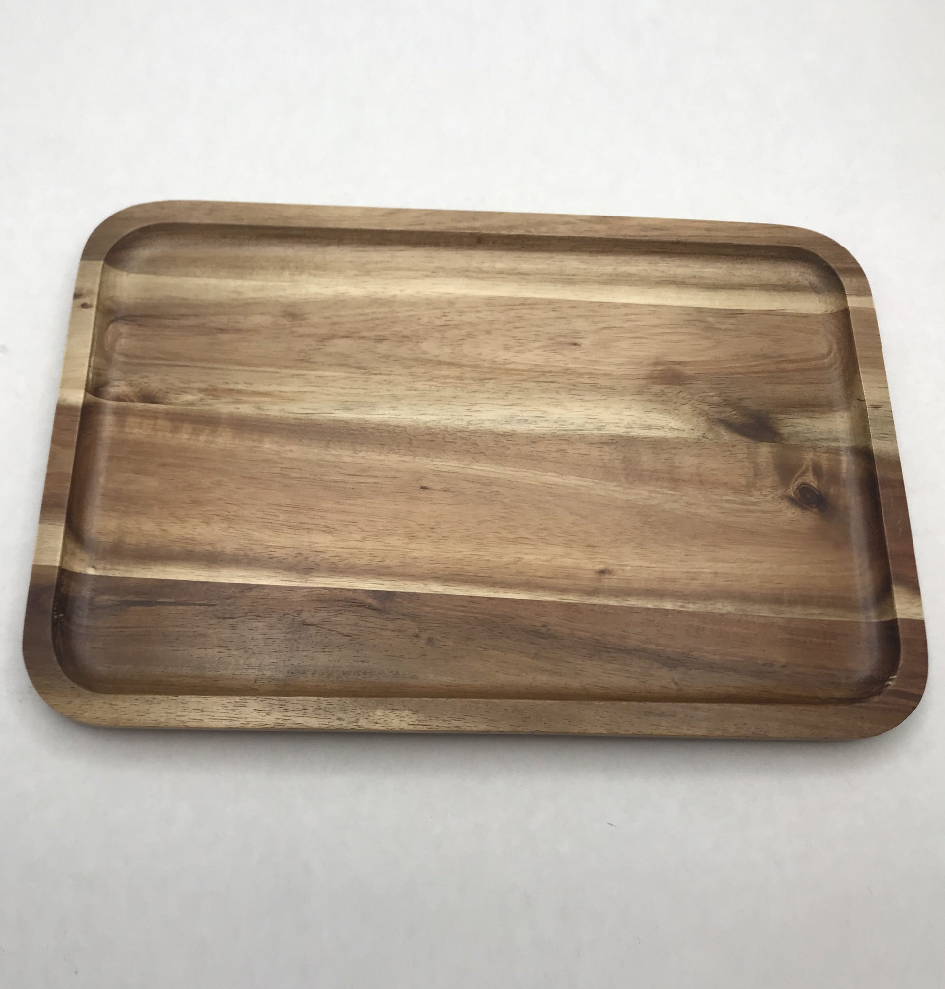[ Set of 3 ] Zavis Green Acacia Wood Serving rectangle Stackable Tray / Dish 12