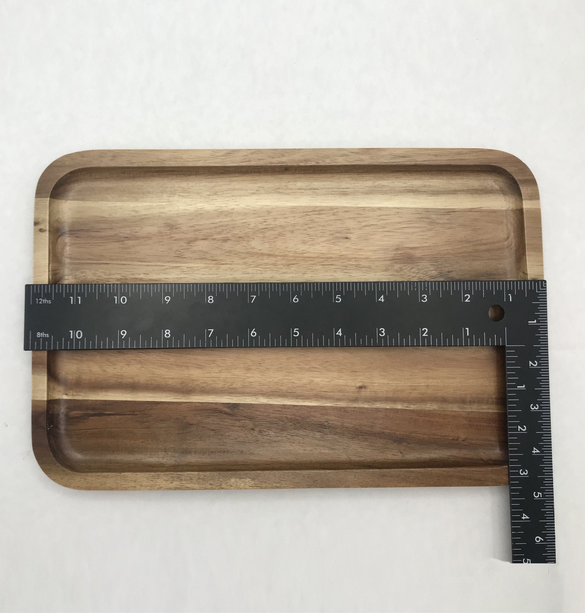 [ Set of 3 ] Zavis Green Acacia Wood Serving rectangle Stackable Tray / Dish 12