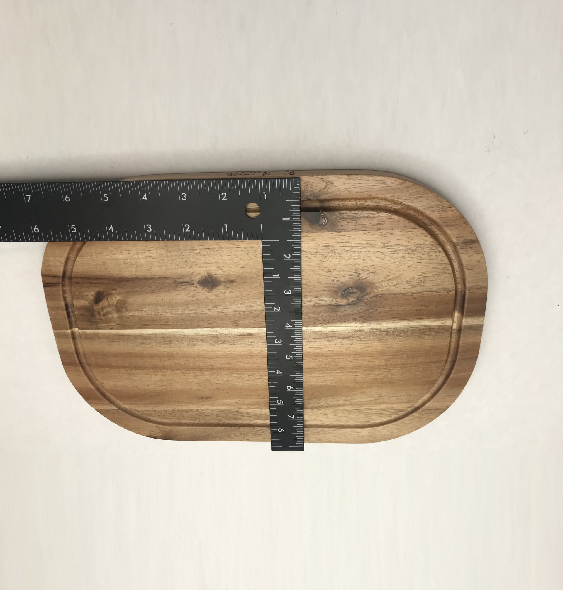 Zavis Green Acacia Wood Serving Rounded Cutting Board With Juice Groove 12