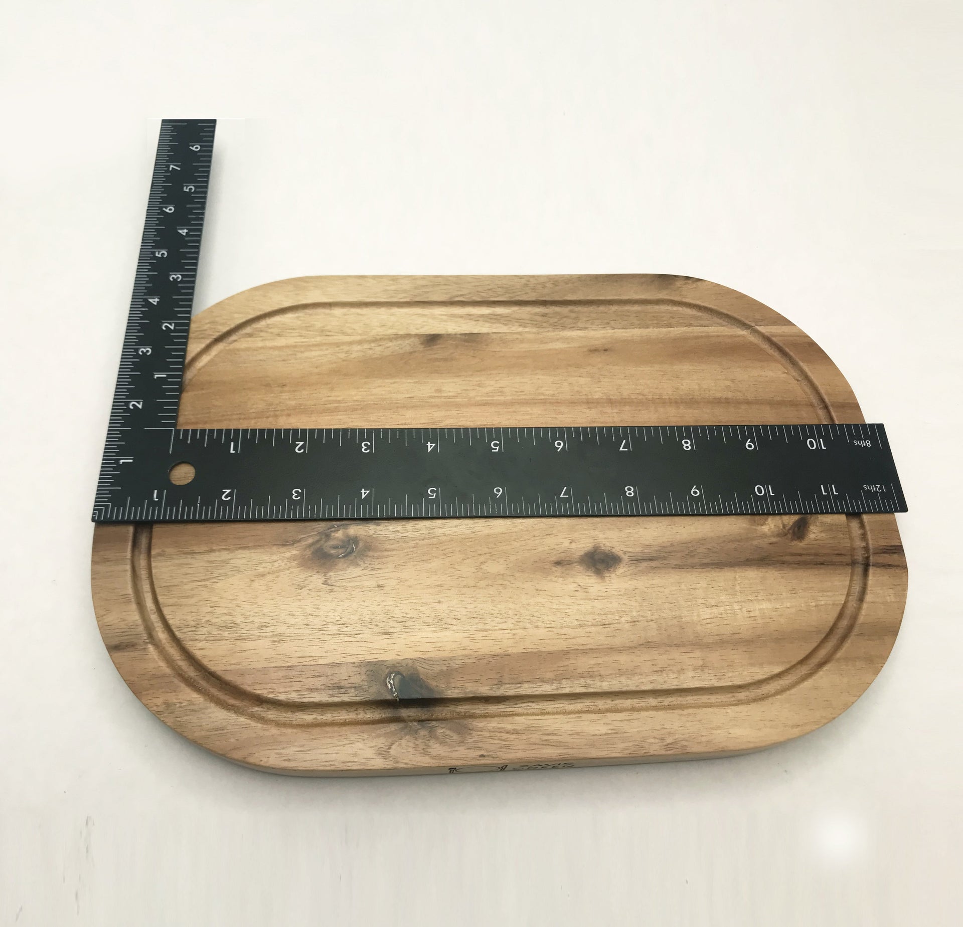 [ Set of 3 ] Zavis Green Acacia Wood Serving Rounded Cutting Board With Juice Groove 12