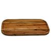 Zavis Green Acacia Wood Serving Rounded Cutting Board With Juice Groove 20