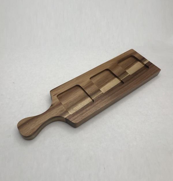 [ Set of 6 ] Zavis Green Acacia Wood 3 Hole Double sided Flight Board 14