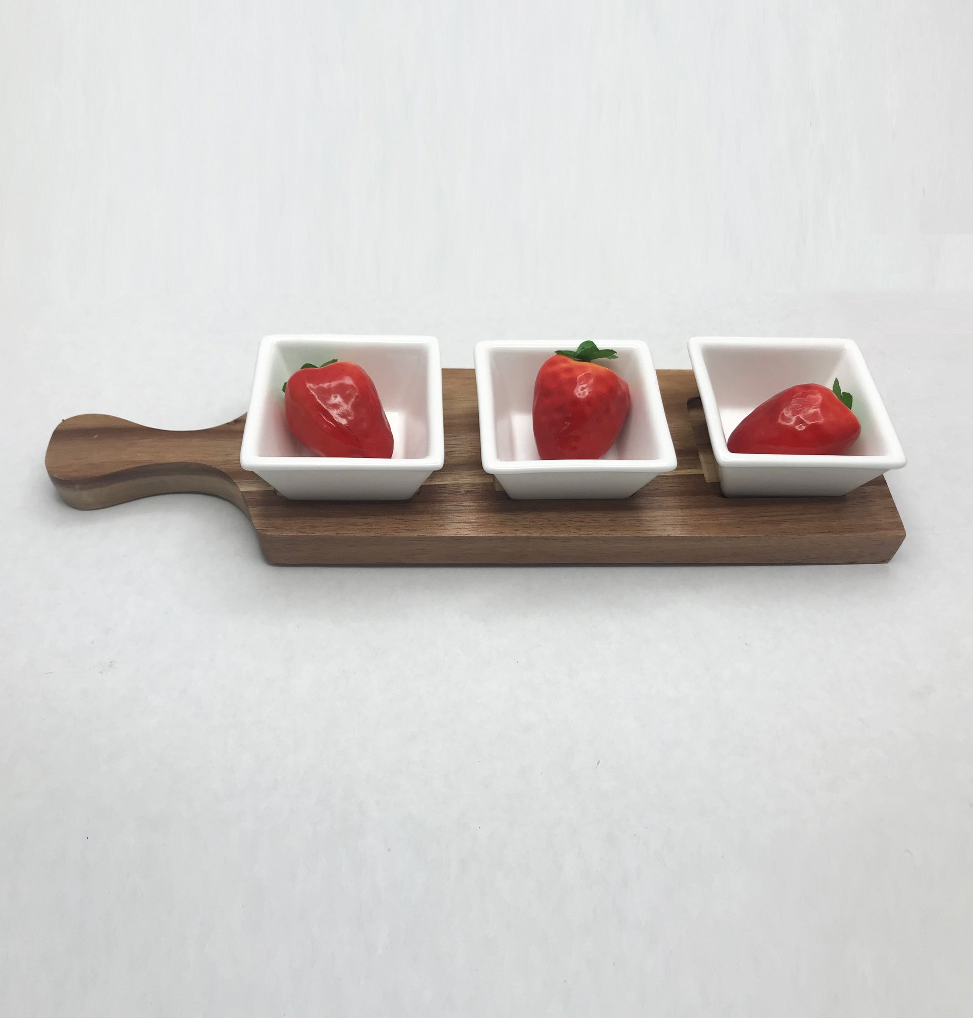 [ Set of 6 ] Zavis Green Acacia Wood 3 Hole Double sided Flight Board 14