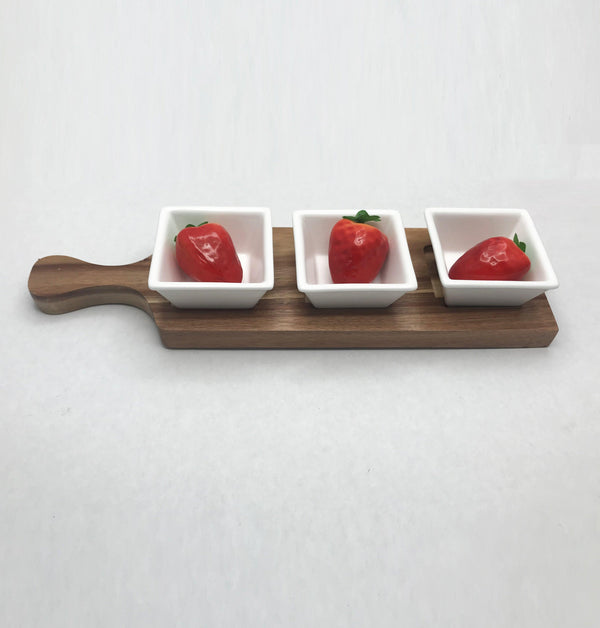 [ Set of 6 ] Zavis Green Acacia Wood 3 Hole Double sided Flight Board 14