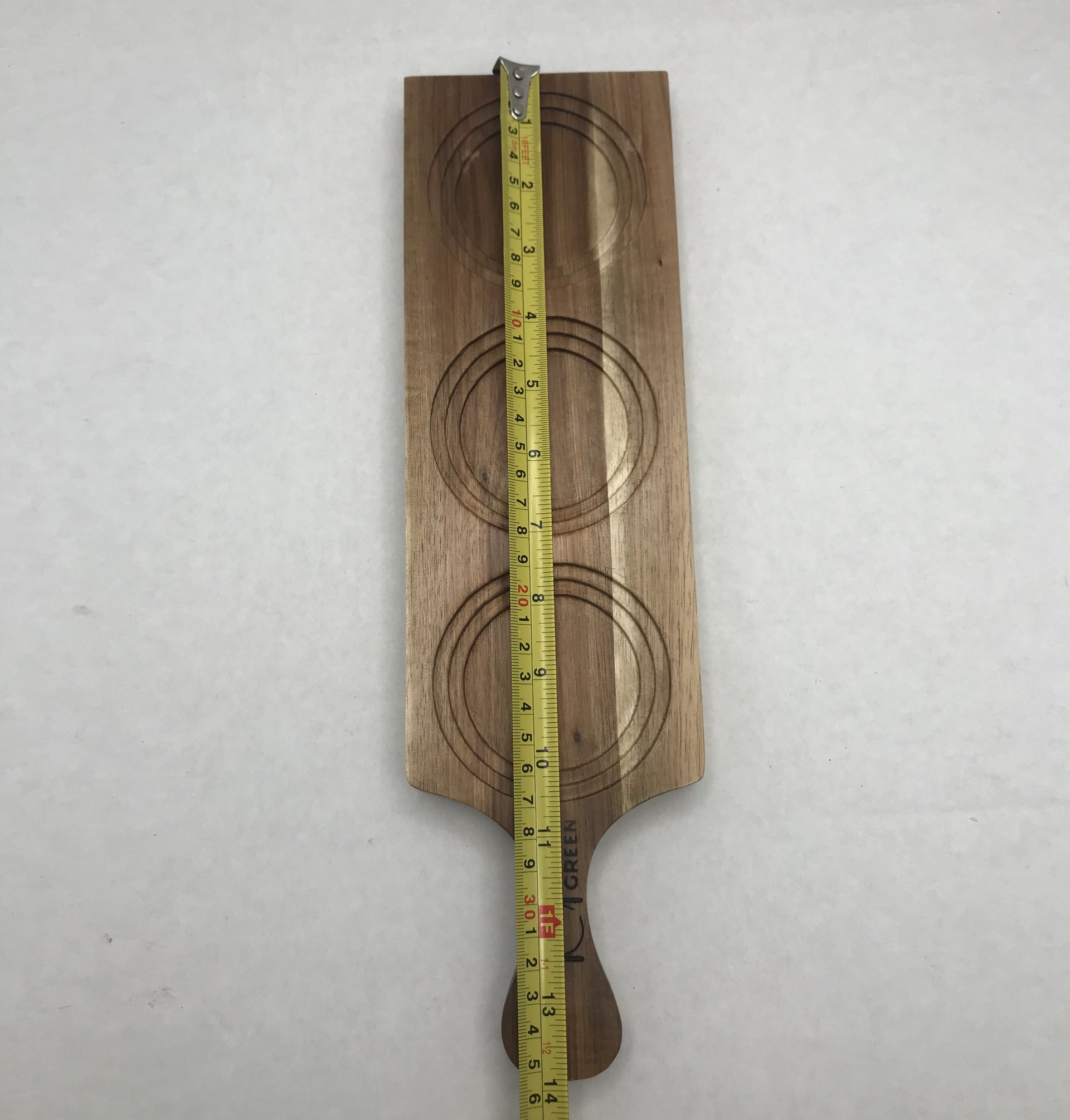 Zavis Green Acacia Wood 3 Hole Double sided Flight Board 14