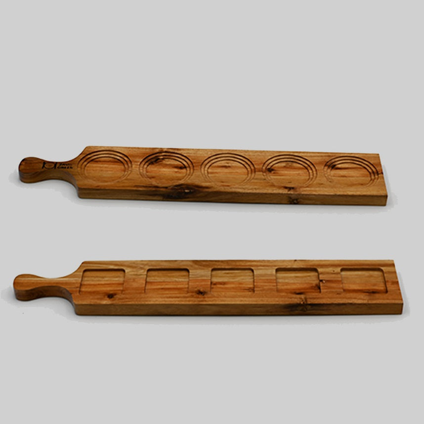 Zavis Green Acacia Wood 5 Hole Double sided Flight Board 21