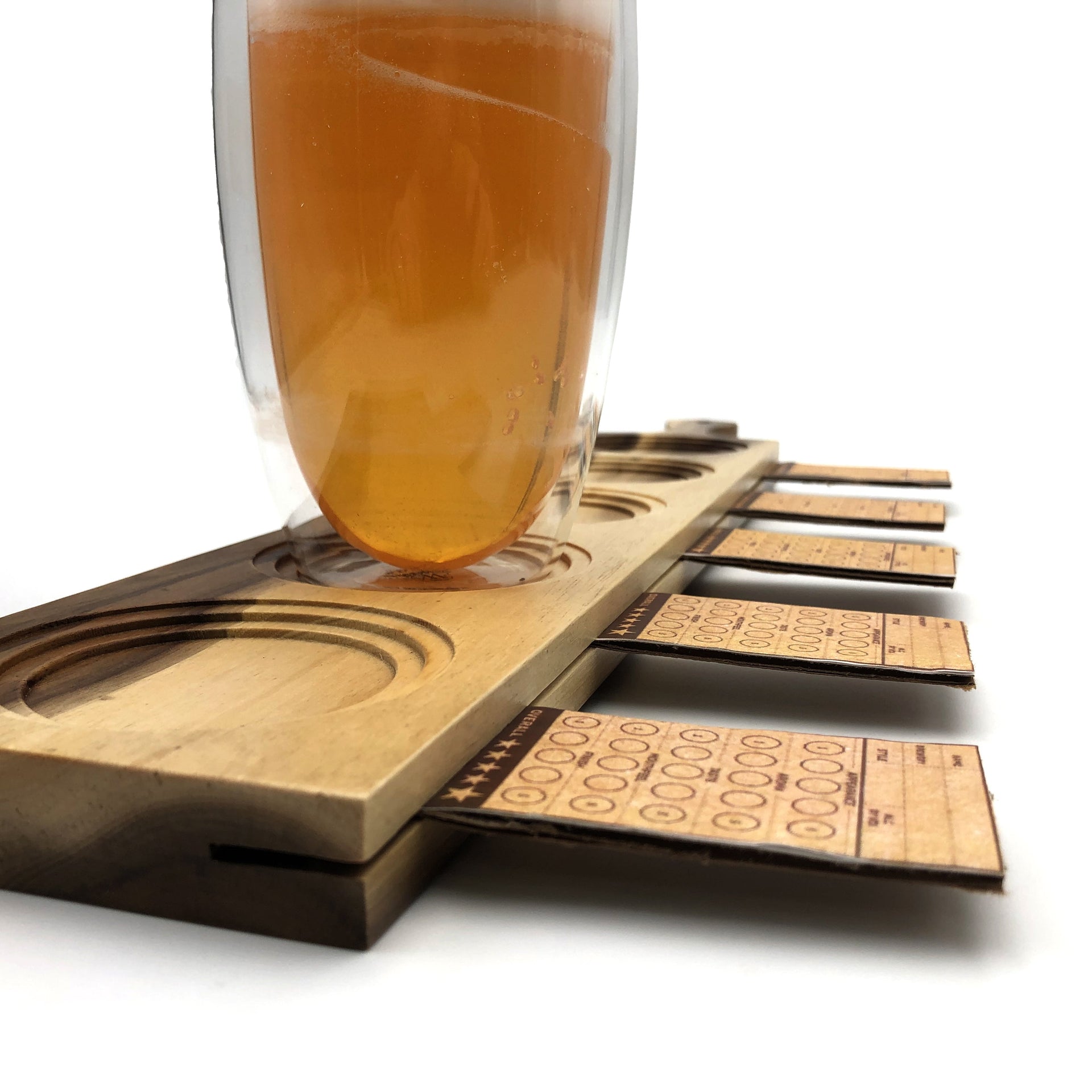 Zavis Green Acacia Wood 5 Hole Double sided Flight Board 21