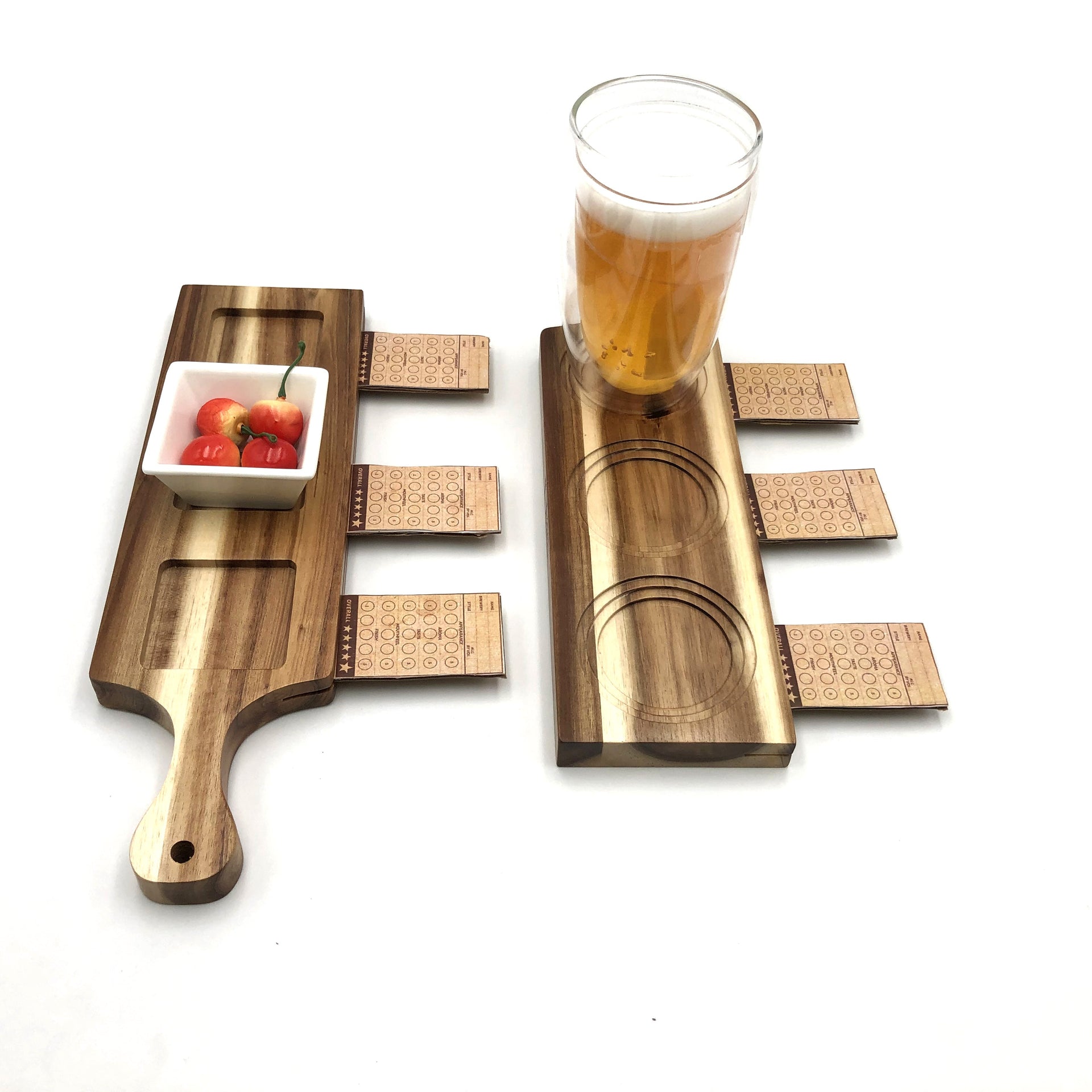 Zavis Green Acacia Wood 3 Hole Double sided Flight Board 14