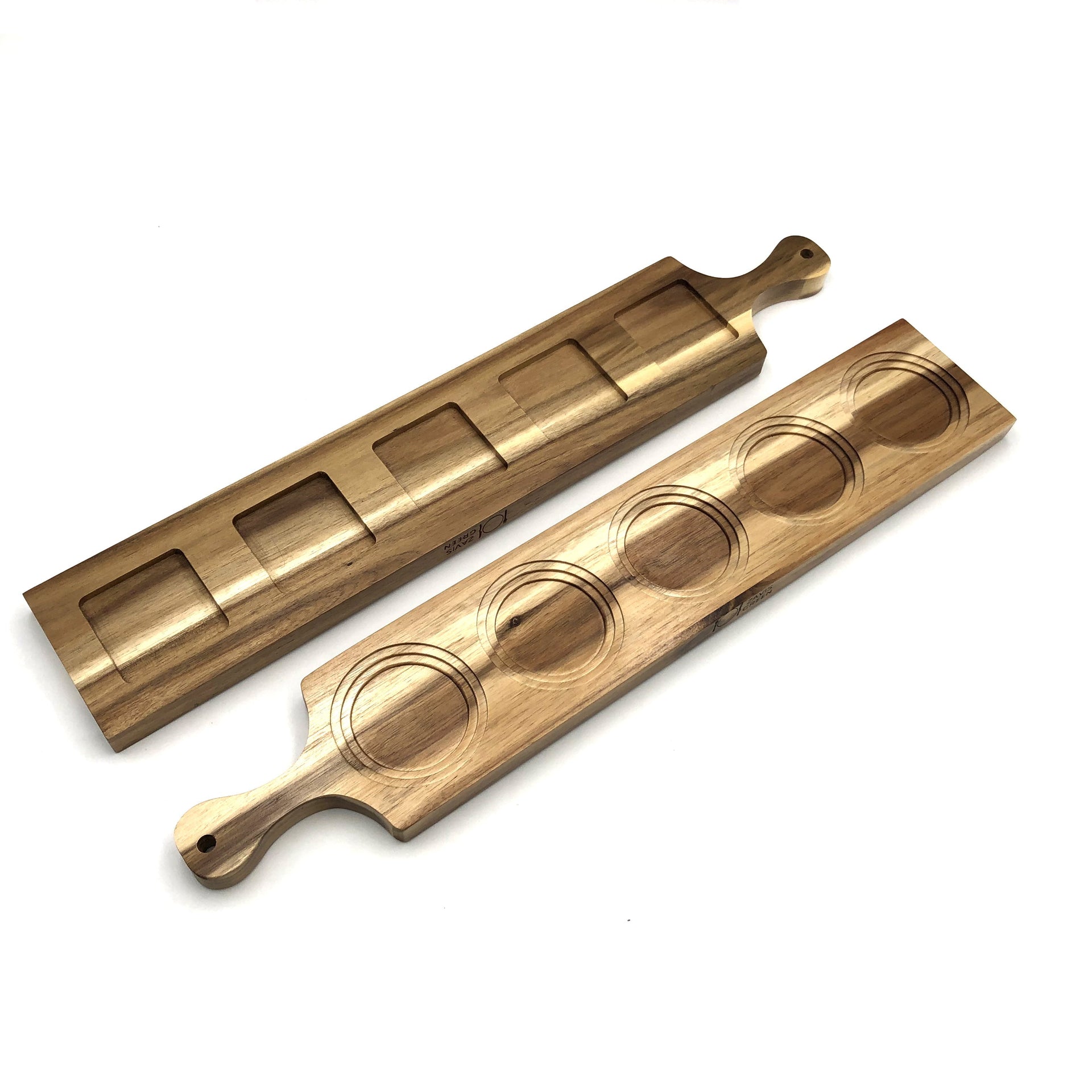 Zavis Green Acacia Wood 5 Hole Double sided Flight Board 21