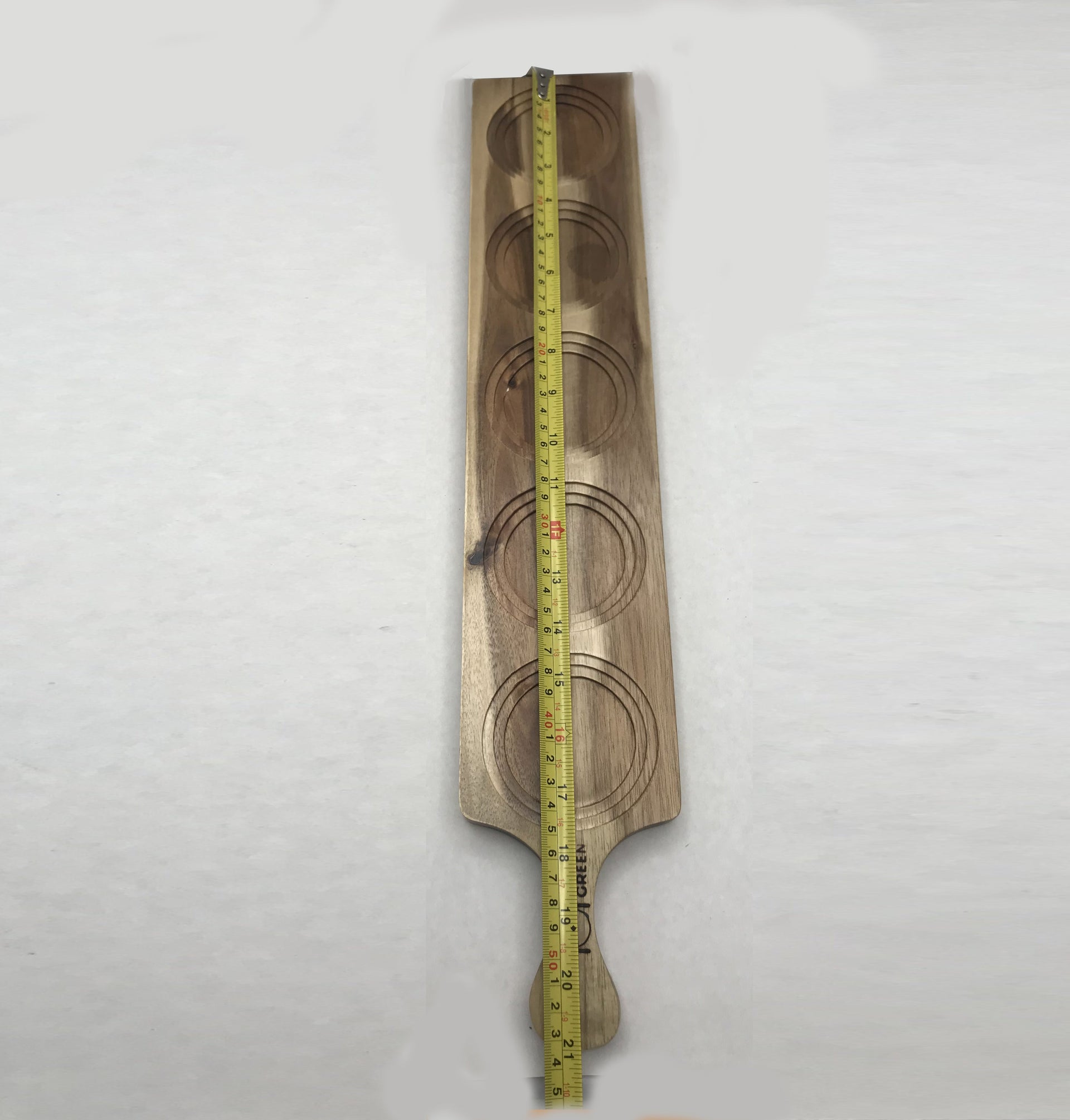 Zavis Green Acacia Wood 5 Hole Double sided Flight Board 21