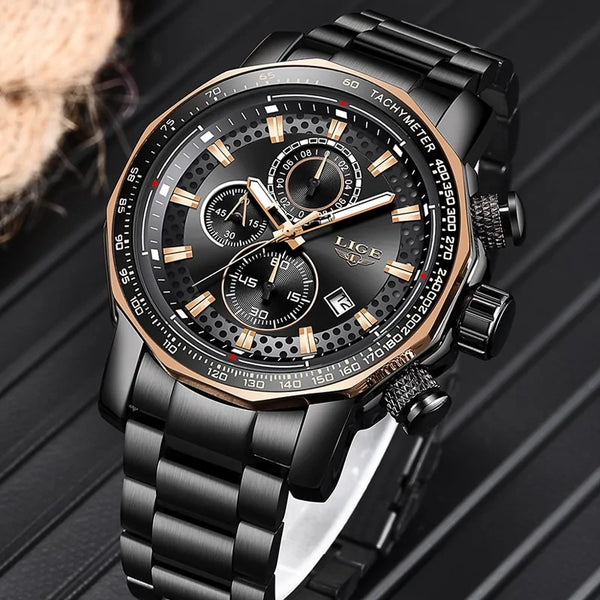 LIGE Elegant Precision Men's Watches