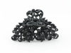 Neutral black color hair claw clip with tiny diamante flowers