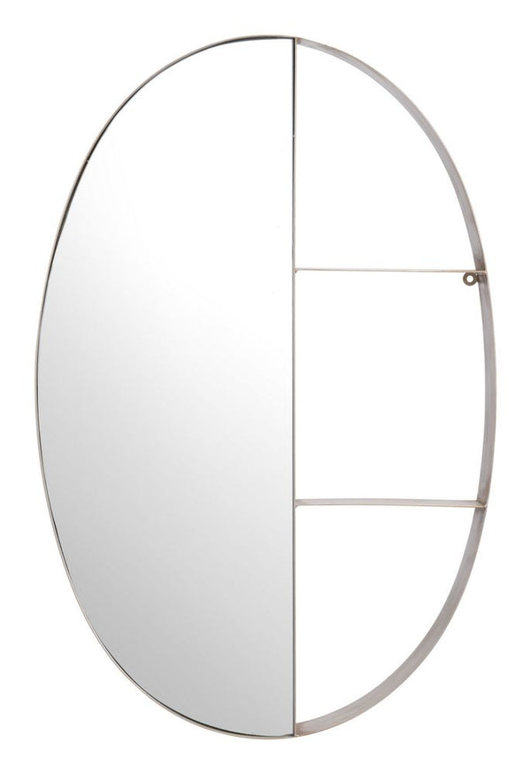 Zuo Modern Latitude Oval Shelf Mirror Antique Bronze
