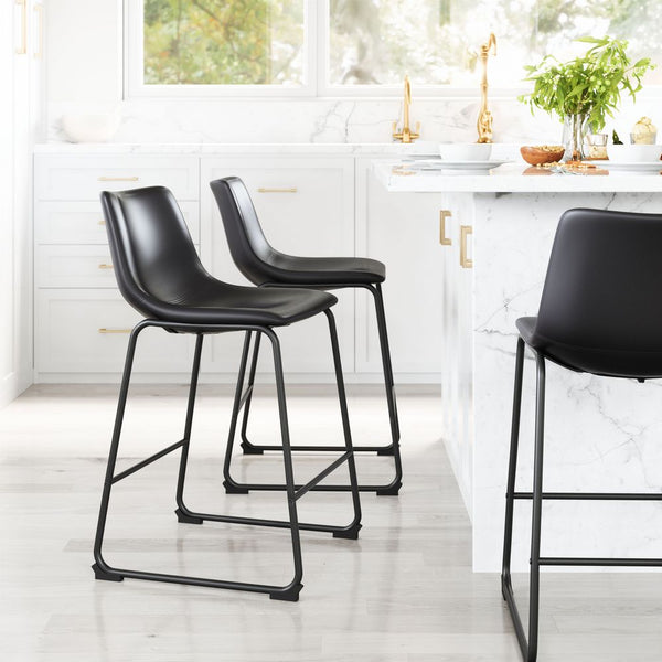 Zuo Modern Smart Counter Stool (Set of 2) Black
